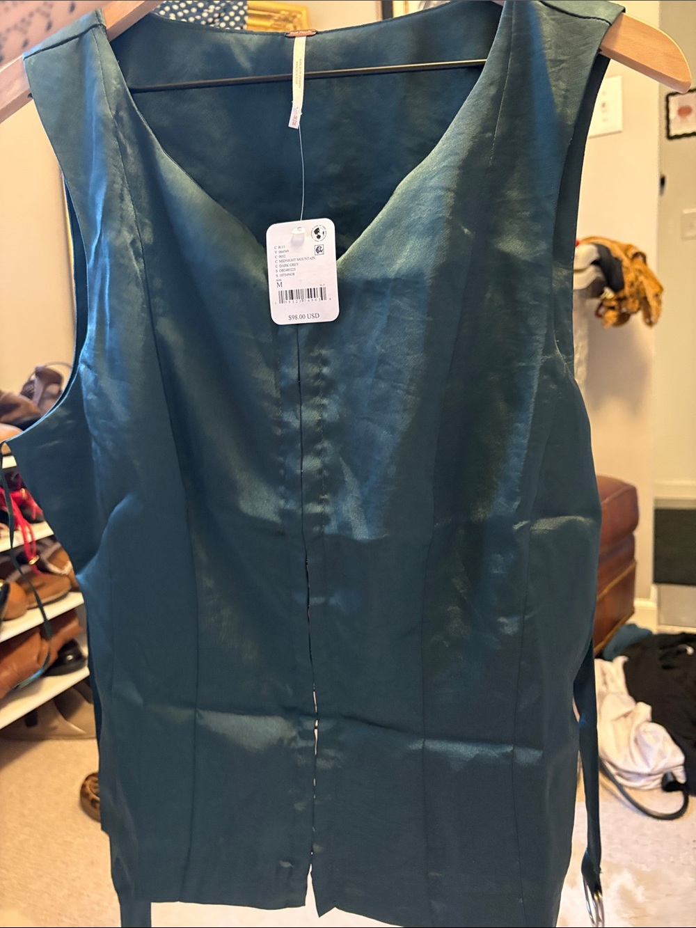 Free People Emerald Green Odessa Top - Picture 9 of 9